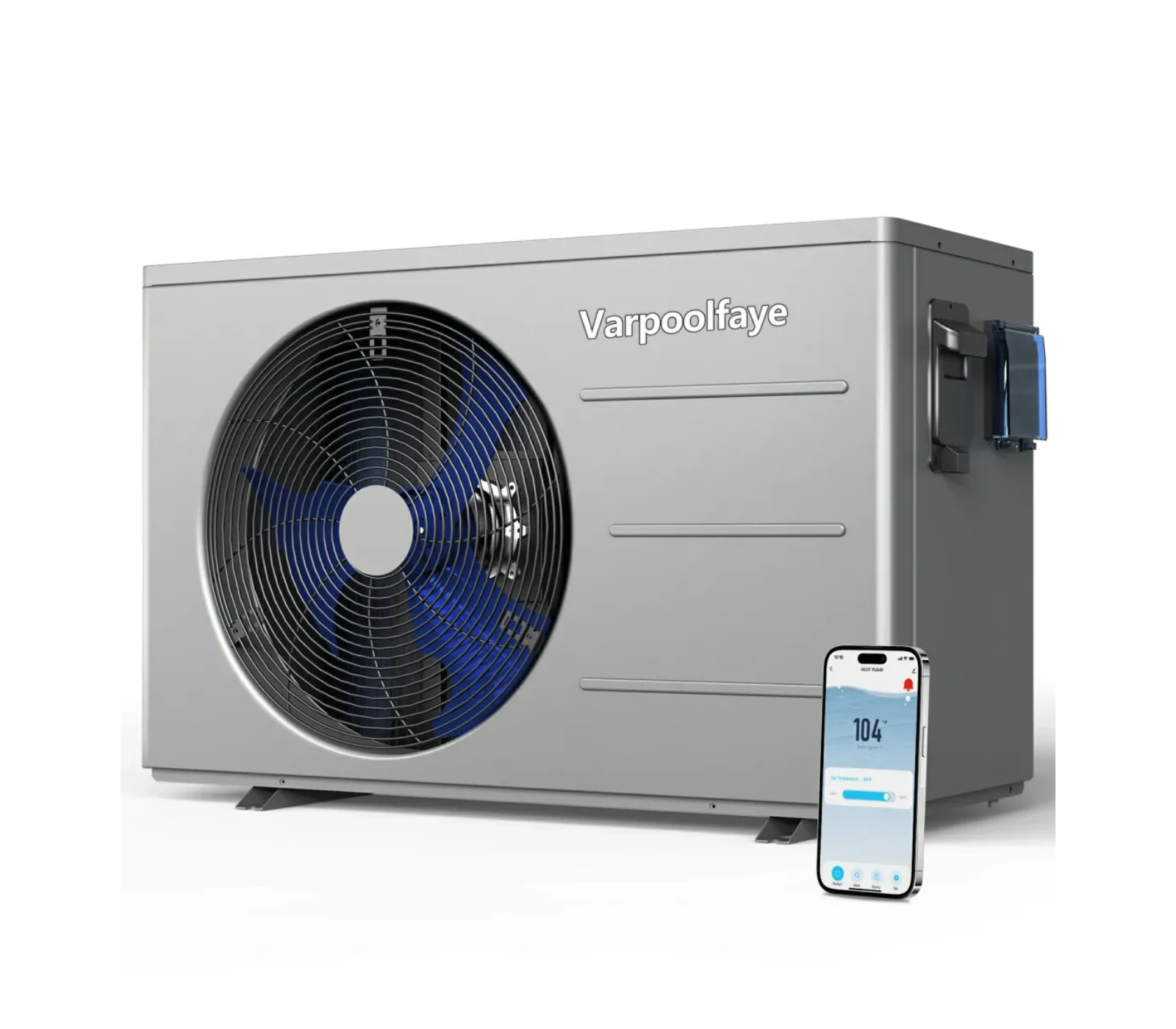 30000BTU Swimming Pool Heat Pumps Up to 8000 Gallons 110v | Utilizes Air-source Tech, Pool Heater For Above Ground Pools With COP5.8 Offer Energy-efficient Heating and Cooling Solution