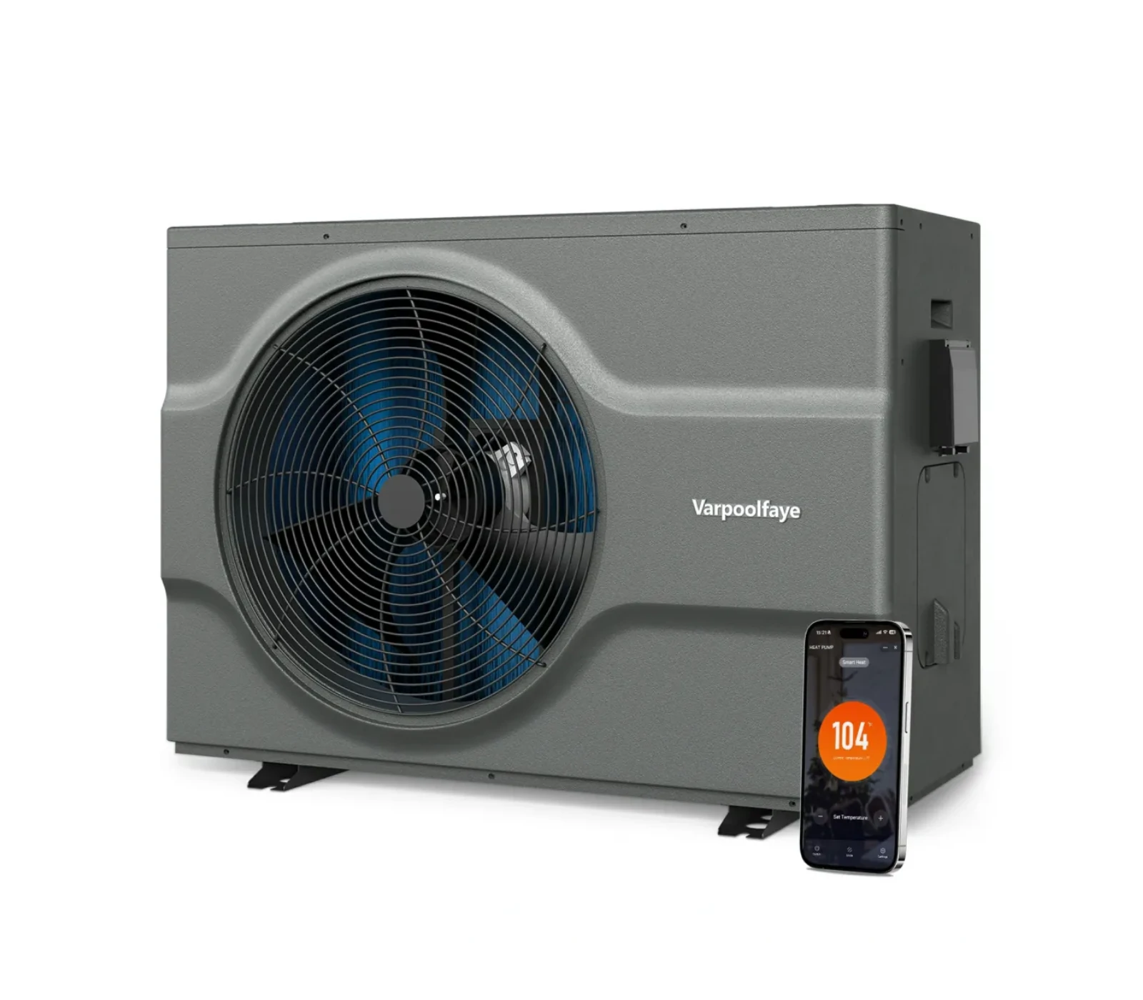17,000 Gallon Electric Pool Heater for Inground Pools 220V | 58,000 Btu Inverter Swimming Pool Heat Pump For Above Ground Pool With High COP 6.6 Energy Save 45% WiFi App Control