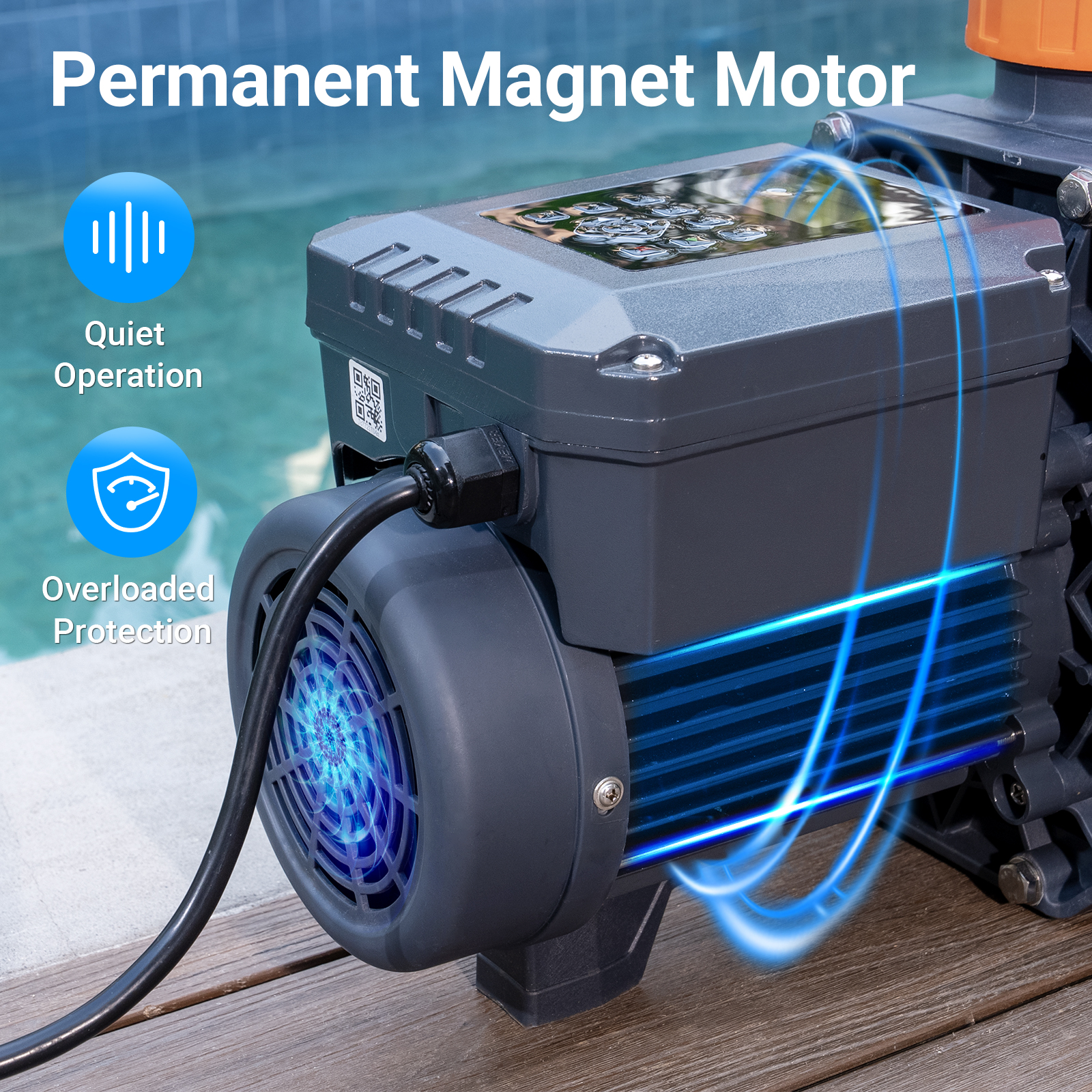 2.5HP Energy Efficient Variable Speed Pool Pump for Inground Pools 220v