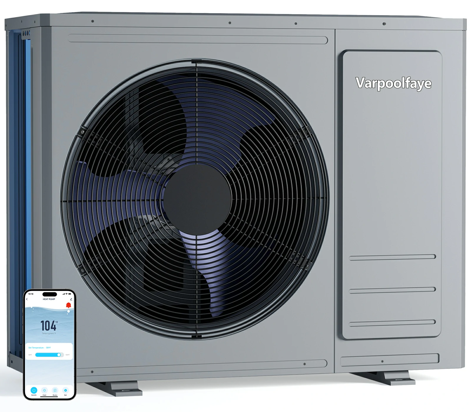 35100BTU Swimming Pool Heat Pumps Up to 10000 Gallons 220v | Utilizes Air-source Tech, Pool Heater For Inground Pools With COP6.5 Offer a Energy-efficient Heating and Cooling Solution