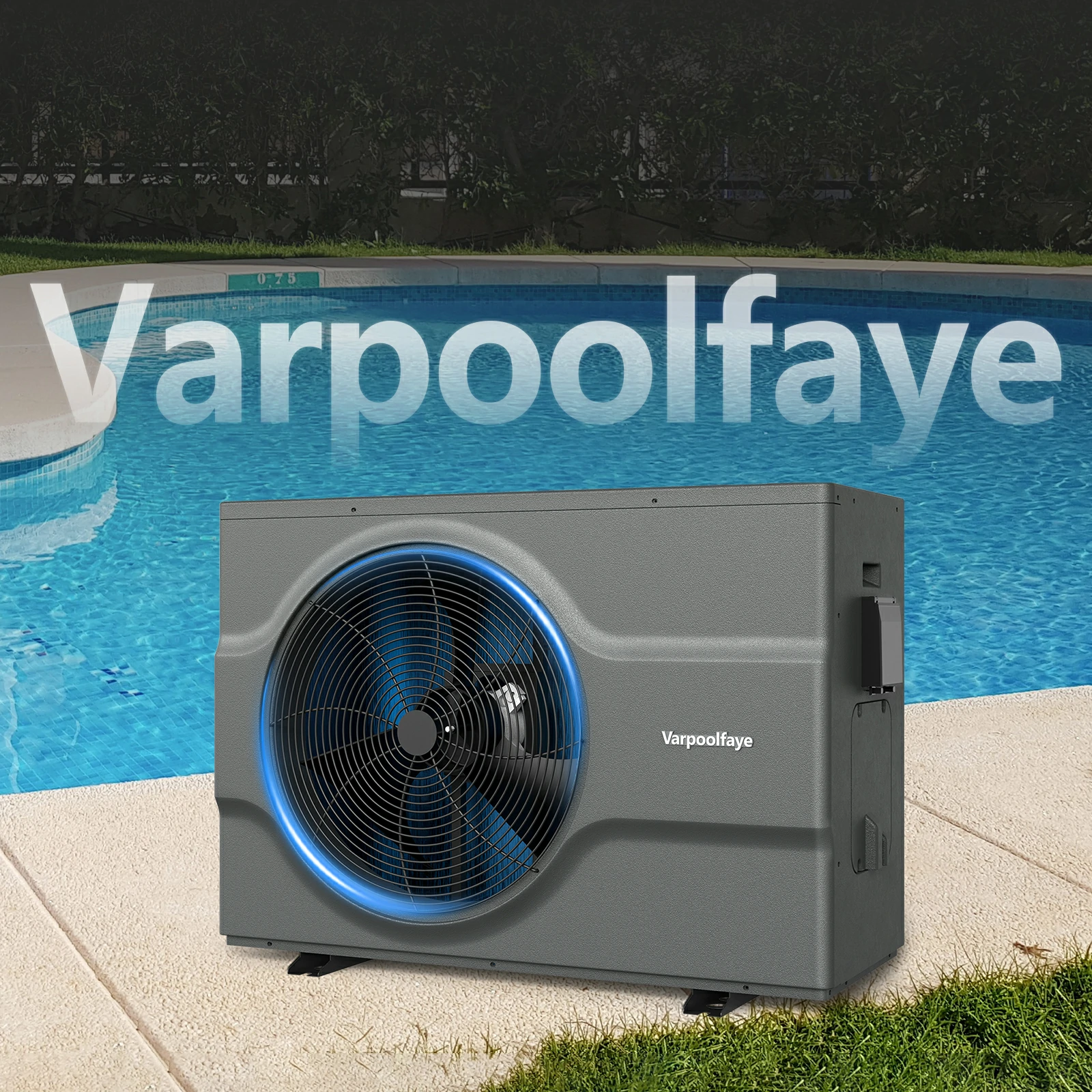 17,000 Gallon Electric Pool Heater for Inground Pools 220V | 58,000 Btu Inverter Swimming Pool Heat Pump For Above Ground Pool With High COP 6.6 Energy Save 45% WiFi App Control