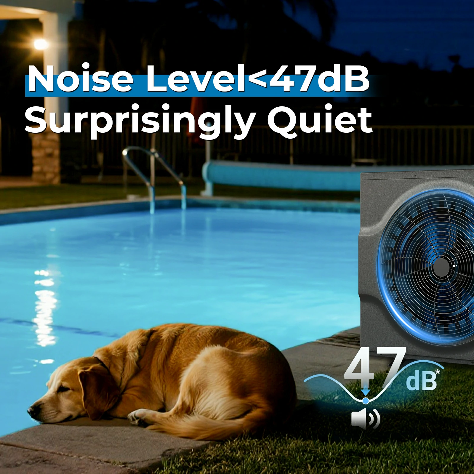 120,000 Btu Inverter Pool Heat Pump for Inground Pools 220V | 33000 Gallon Electric Pool Heater For Above Ground and Inground Pool With High COP 12.3 Energy Save 45% WiFi App Control