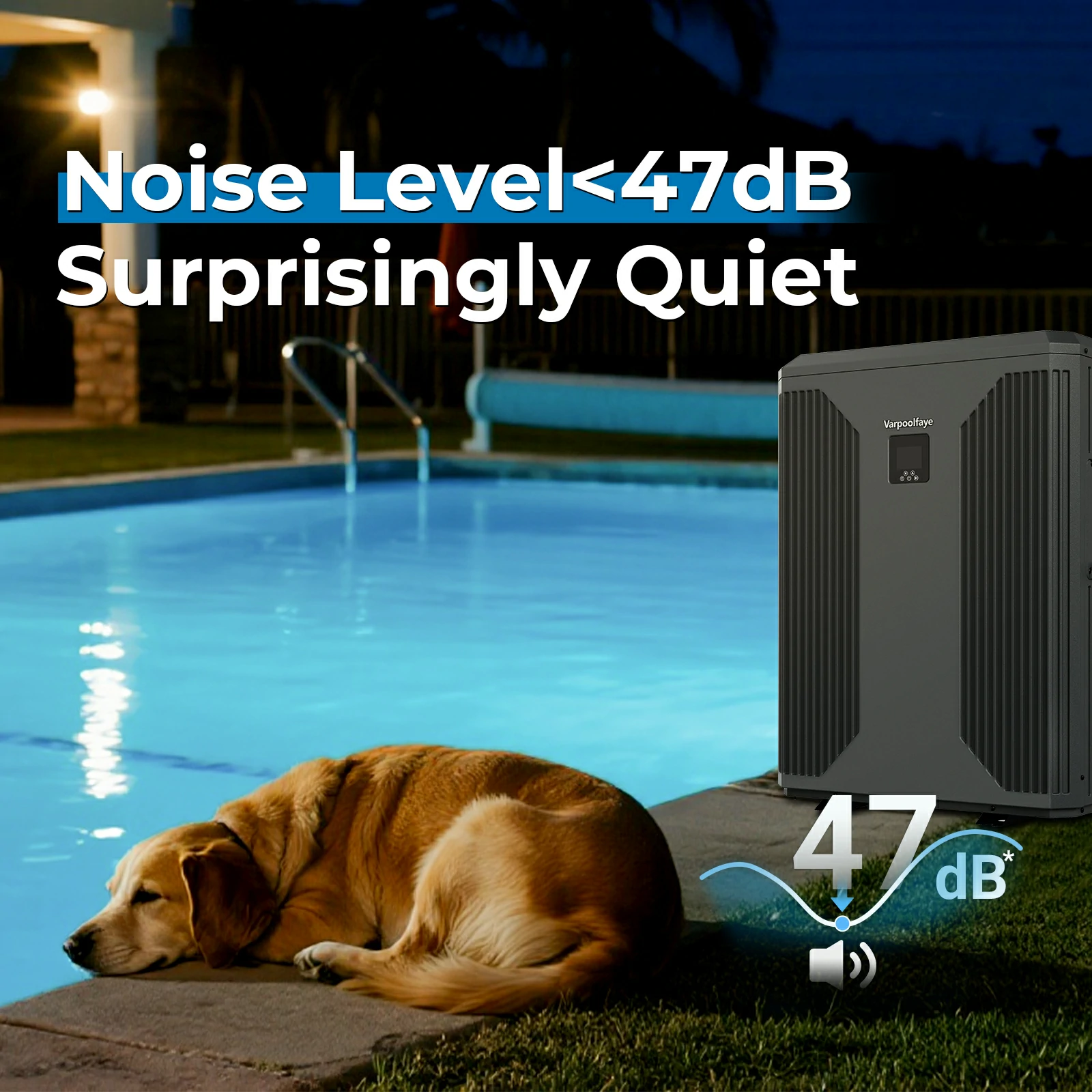 42000 Gallon Swimming Pool heater For Above Ground Pool 220v | 140000 BTU Electric Pool Heat Pump For Inground Pools Heating Cooling WiFi Control Schedule COP 12.8 Energy-efficient 47dB