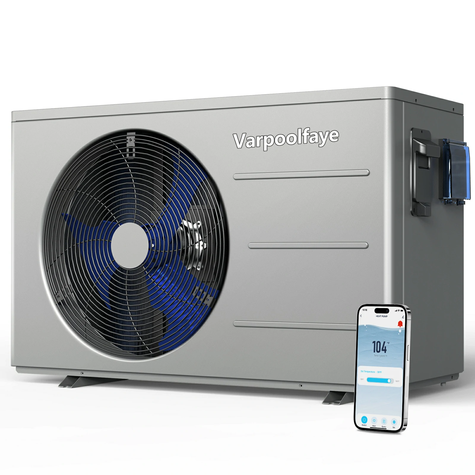 40000 BTU Pool Heater for Above Ground and Inground Pools 220v | Pool Heat Pump Heating or Cooling Up to 12000 Gallon COP 6.2 Energy-efficient, Save 45% WiFi App Control