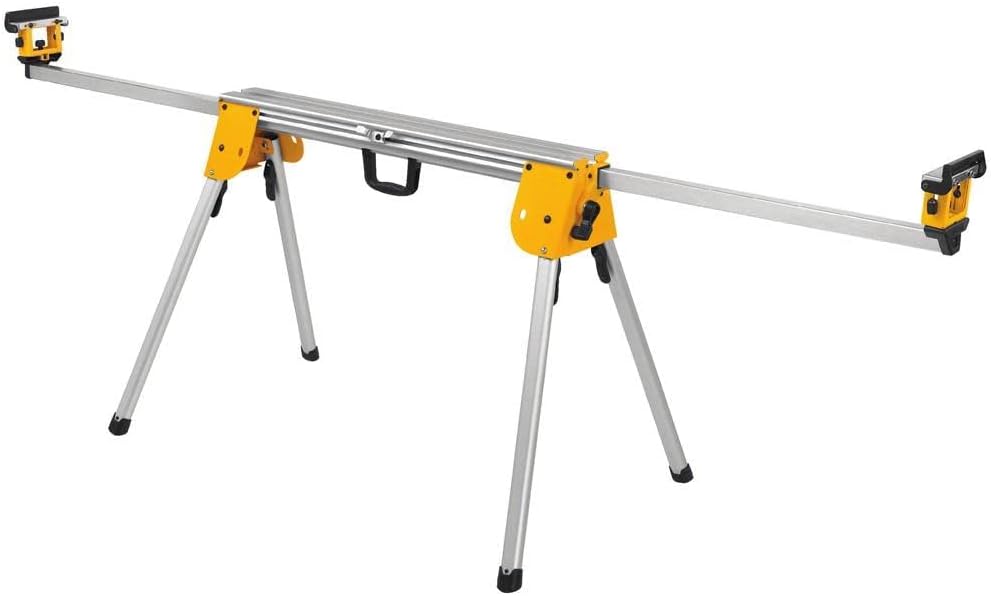 DEWALT Miter Saw Stand, Collapsible and Portable, 40” Beam, Extends up to 10 ft, Holds up to 500 lbs (DWX724),Silver