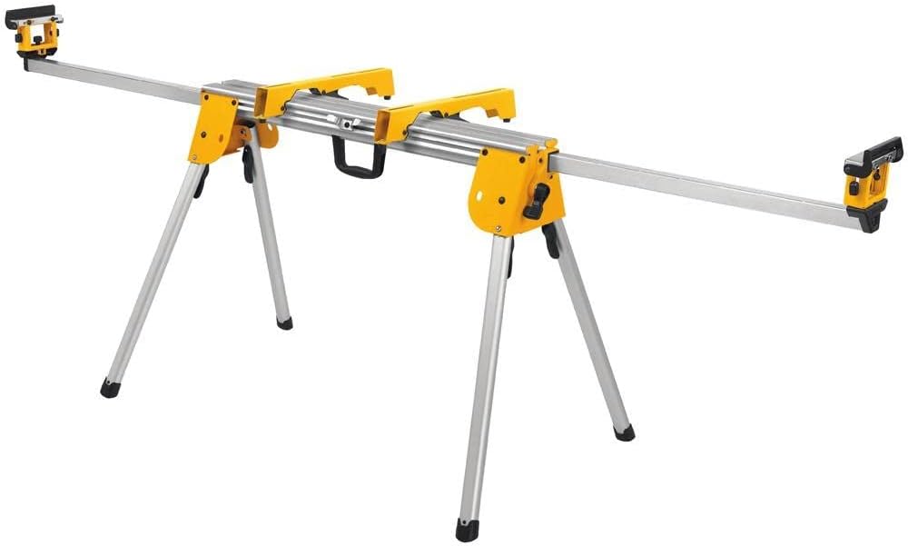 DEWALT Miter Saw Stand, Collapsible and Portable, 40” Beam, Extends up to 10 ft, Holds up to 500 lbs (DWX724),Silver
