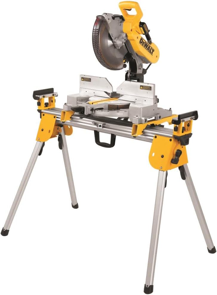 DEWALT Miter Saw Stand, Collapsible and Portable, 40” Beam, Extends up to 10 ft, Holds up to 500 lbs (DWX724),Silver