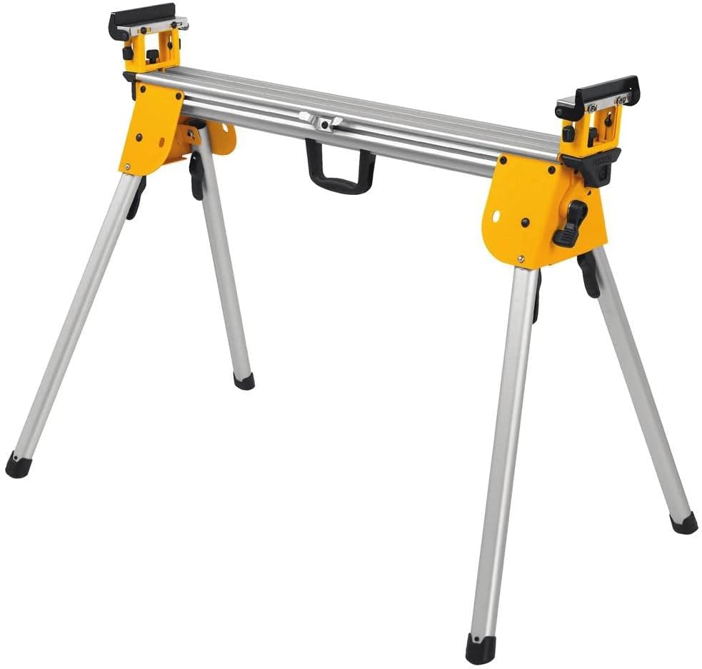DEWALT Miter Saw Stand, Collapsible and Portable, 40” Beam, Extends up to 10 ft, Holds up to 500 lbs (DWX724),Silver