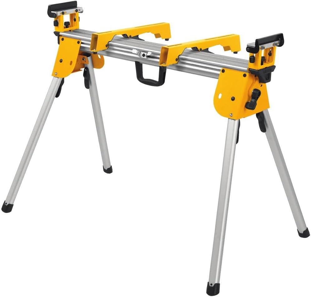 DEWALT Miter Saw Stand, Collapsible and Portable, 40” Beam, Extends up to 10 ft, Holds up to 500 lbs (DWX724),Silver