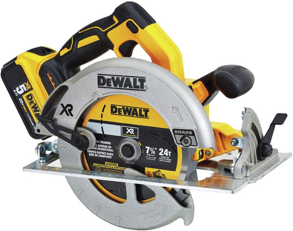 DEWALT 20V MAX* 7-1/4-Inch Cordless Circular Saw with Brake Kit (DCS570P1)