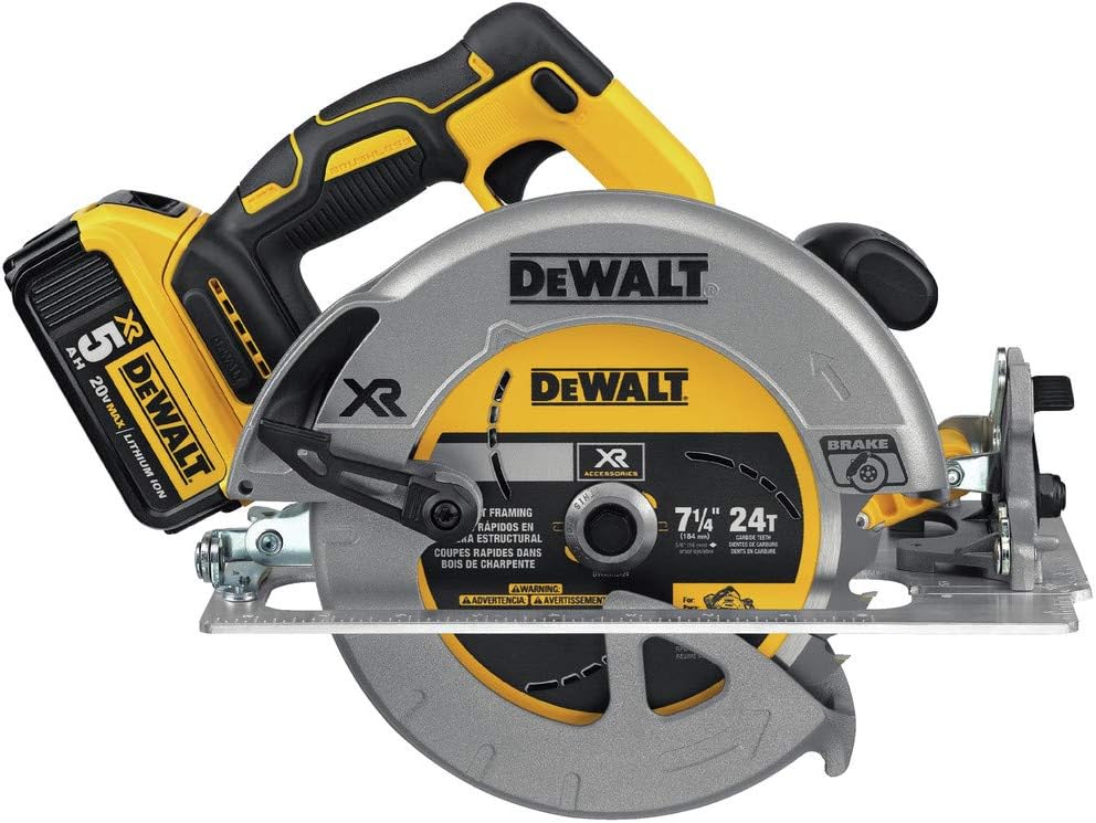 DEWALT 20V MAX* 7-1/4-Inch Cordless Circular Saw with Brake Kit (DCS570P1)