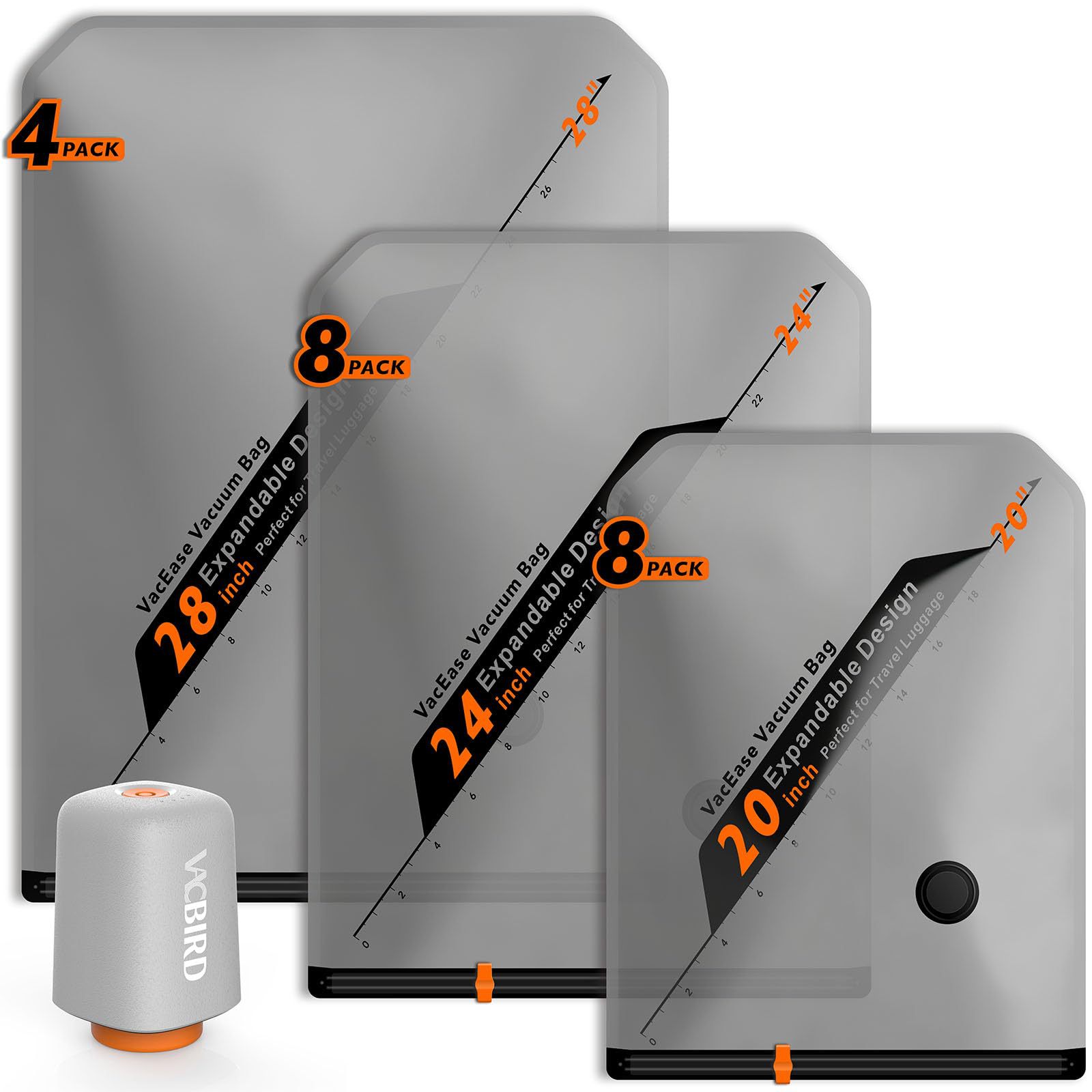 Thickened vacuum storage bag