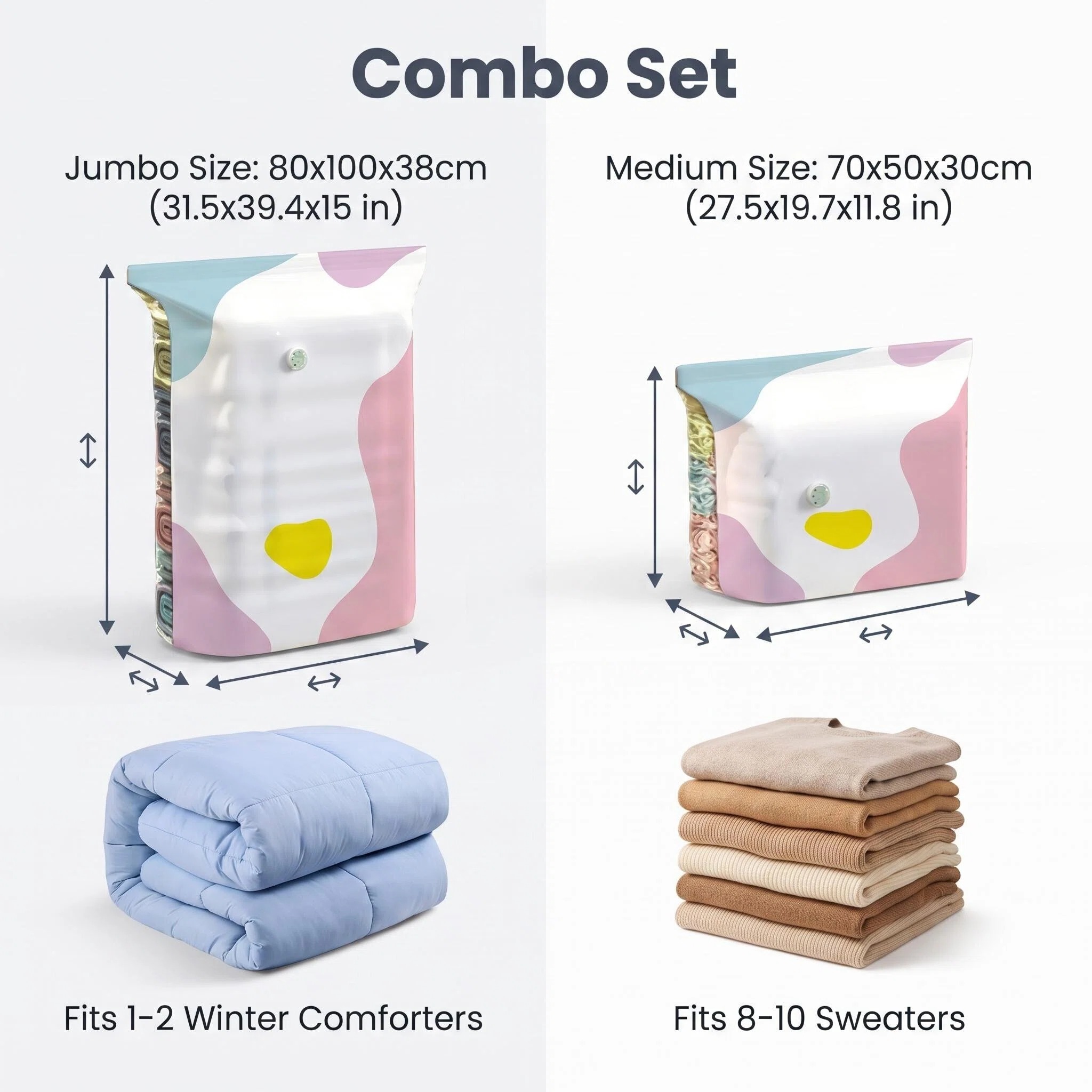Thickened, vacuum-sealed, three-dimensional storage bag for clothes and bedding without the need for vacuuming