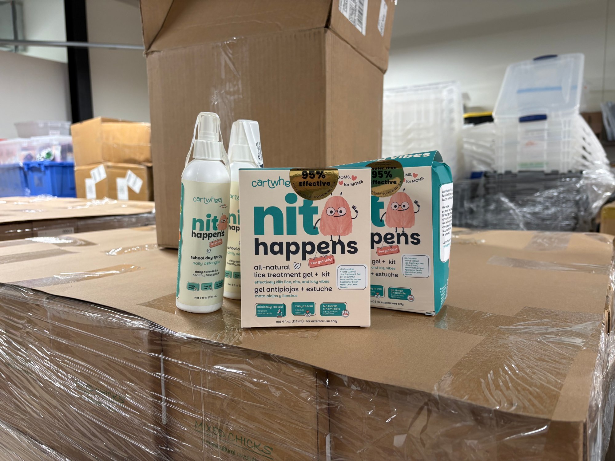 Nit Happens products donated by Cartwheel to the Wonderfund