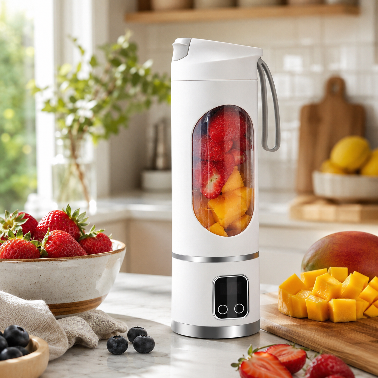 New cross-border portable rechargeable mini juicer cup for students and home use, multi-functional juicer cup