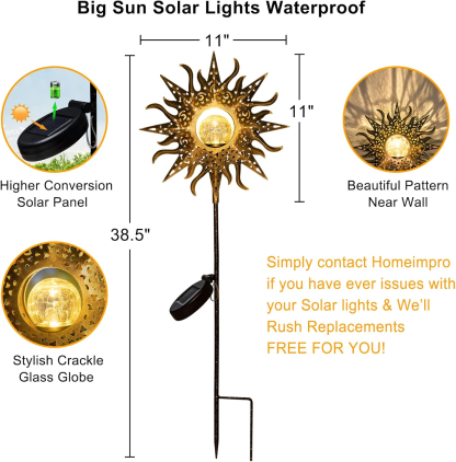[Copy]🐉Solar Dragon Garden Statue Light – Golden Ember Fantasy Outdoor Decor