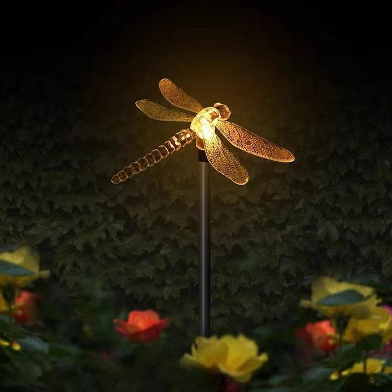 Solar Garden Lights, 3-Pack Butterfly, Hummingbird & Dragonfly LED Stake Lights for Yard, Patio & Lawn