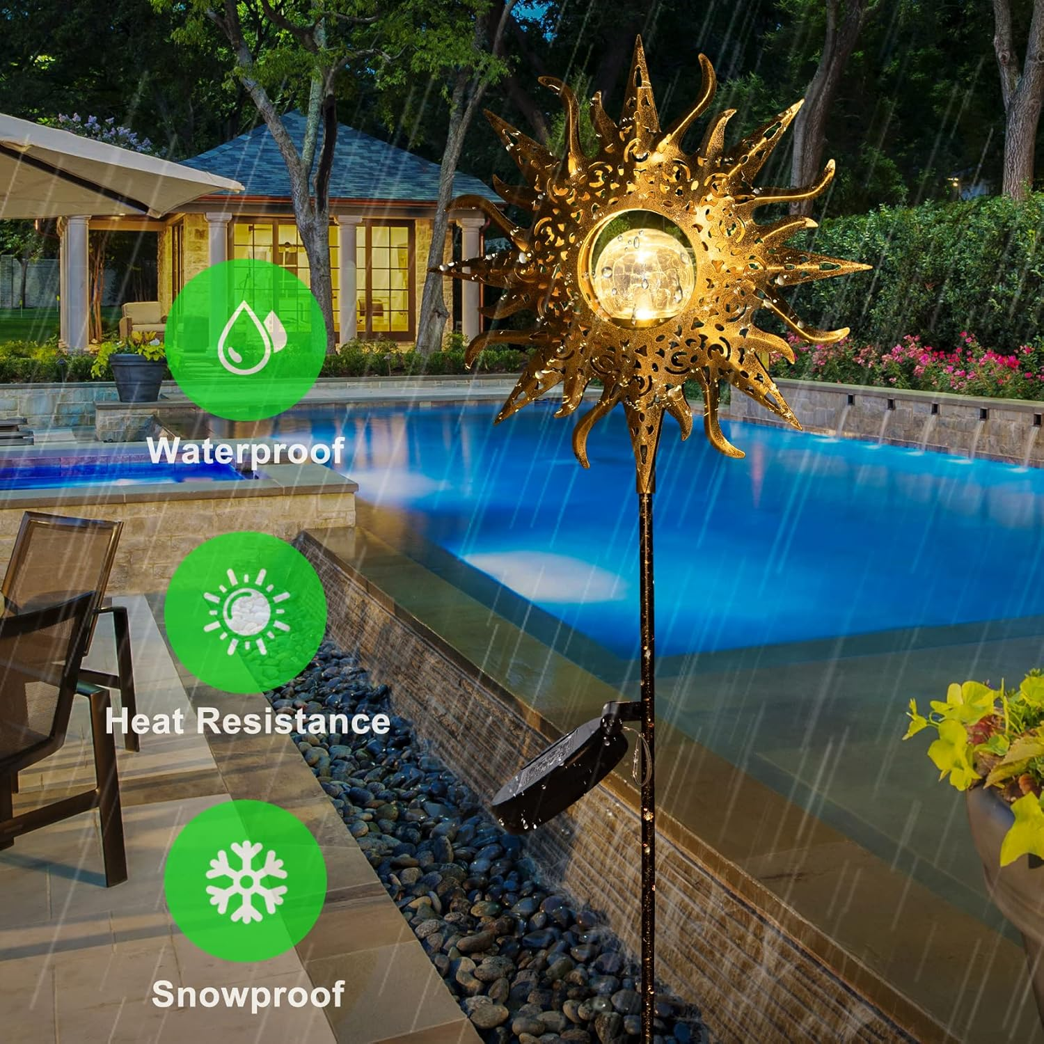 [Copy]🐉Solar Dragon Garden Statue Light – Golden Ember Fantasy Outdoor Decor