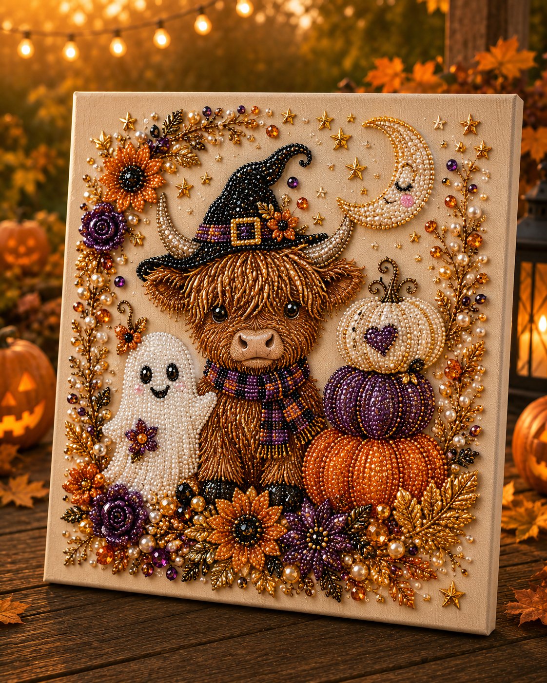 💥 Last Day 49% OFF – 👻✨ Halloween Pearl Art DIY Kit – Turn Tiny Pearls into Spooky-Cute Magic