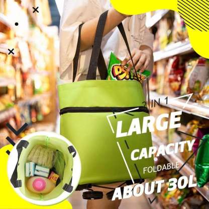 📢📢49% OFF !! ⏰2-in-1 Foldable Shopping Cart