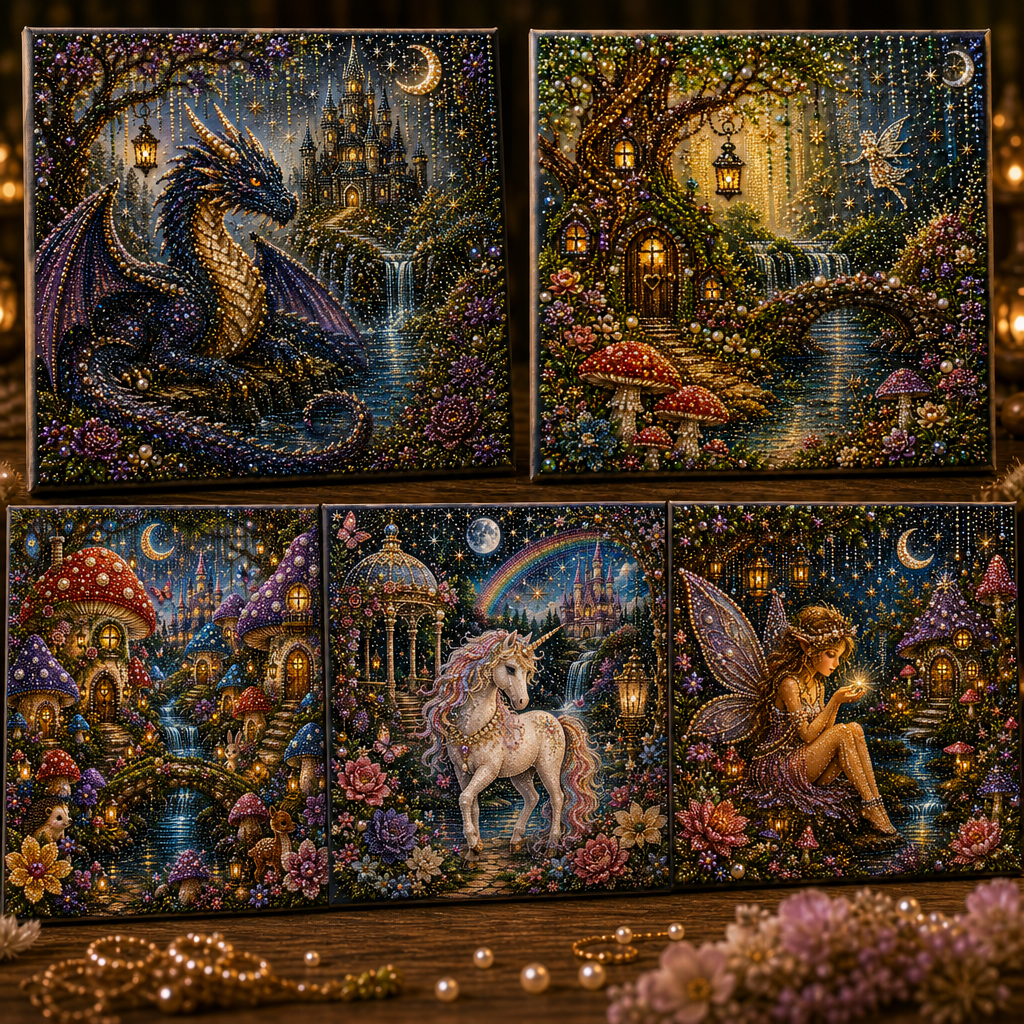 ✨ Fantasy Realms Pearl Painting Kit – Create Your Own Magical Masterpiece
