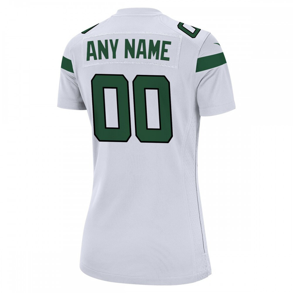 New York Jets Nike Women's Custom Game Jersey - White-Profan Arena