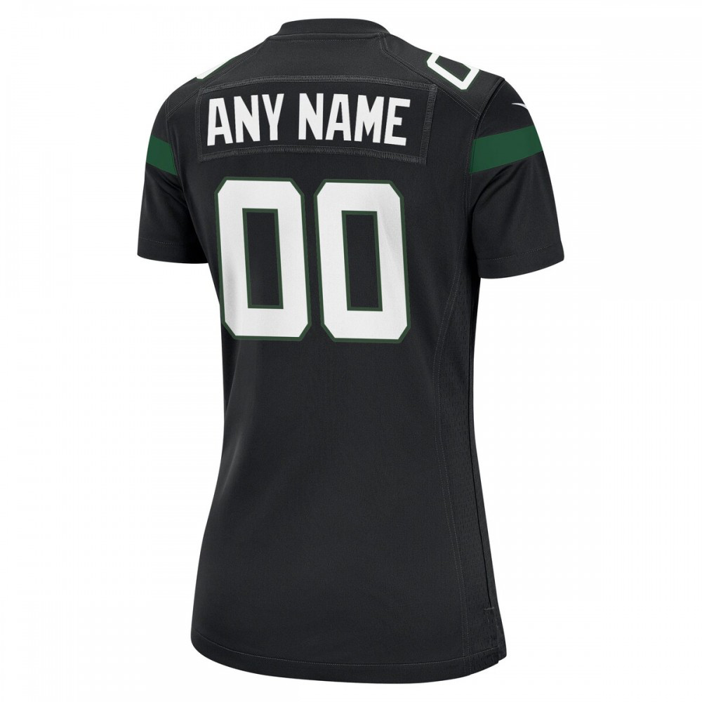 New York Jets Nike Women's Alternate Custom Game Jersey - Stealth Black-Profan Arena