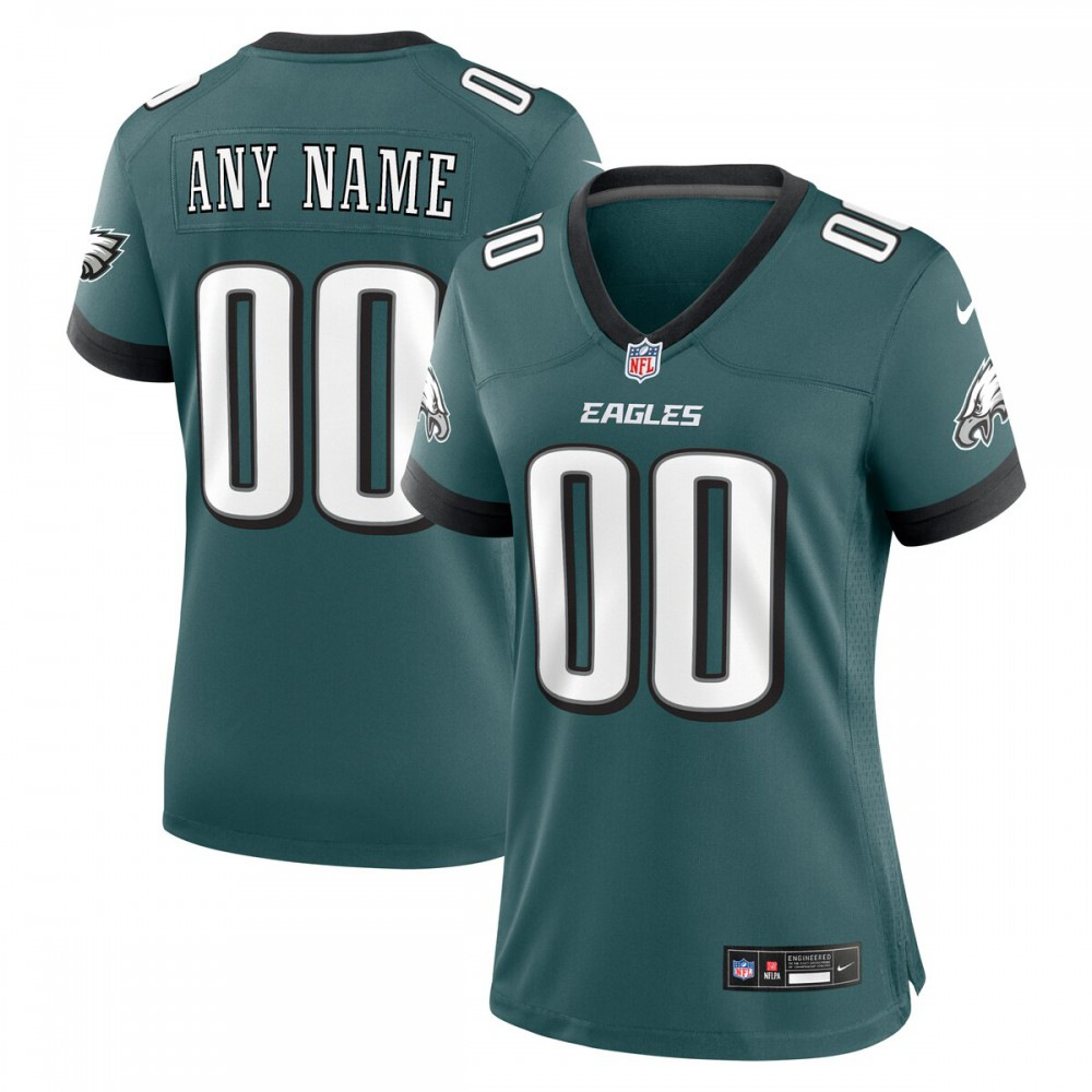 Philadelphia Eagles Nike Women's Custom Game Jersey - Midnight Green-Profan Arena