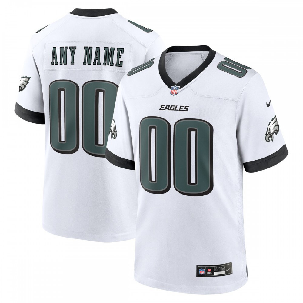 Philadelphia Eagles Nike Custom Game Jersey - White-Profan Arena