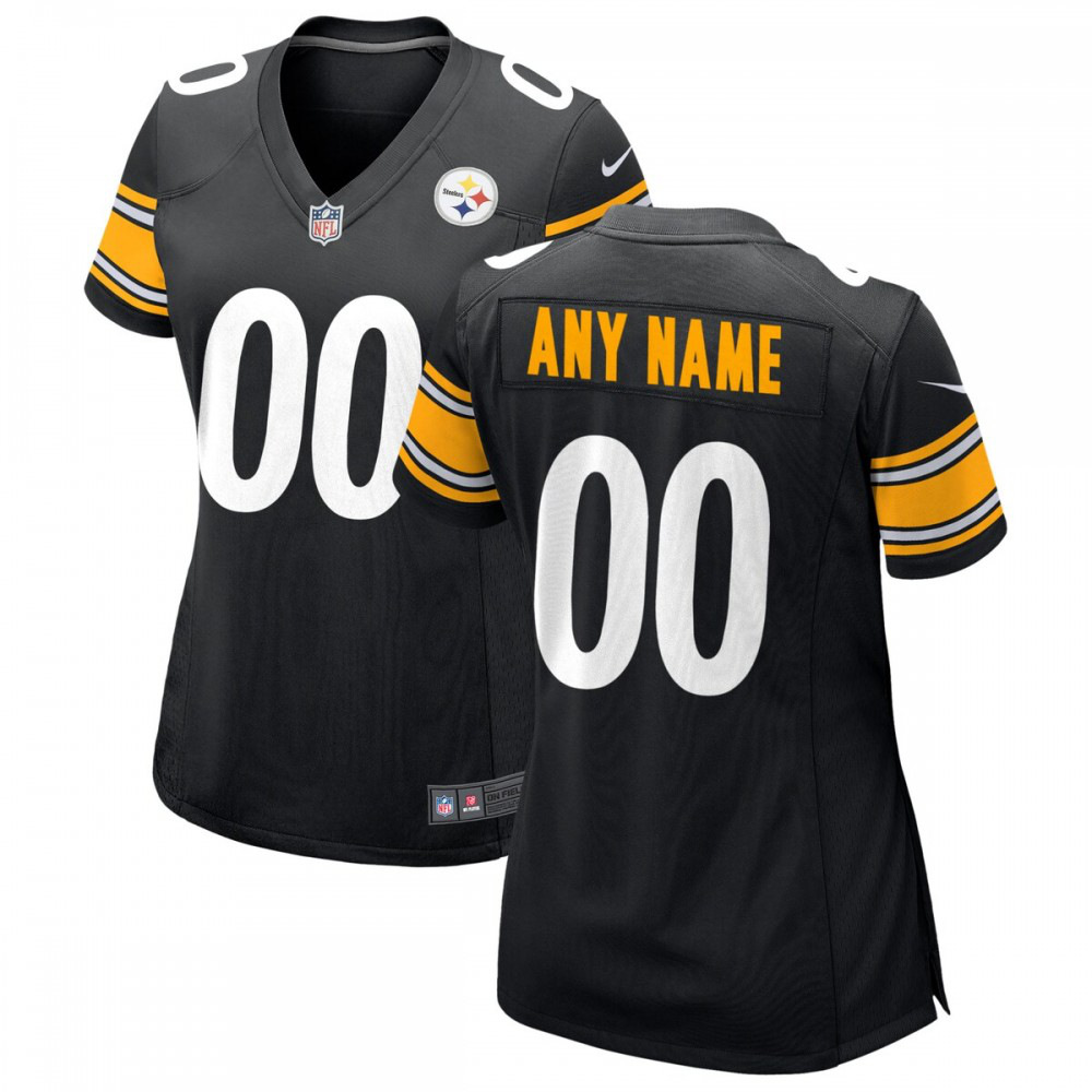 Pittsburgh Steelers Nike Women's Custom Game Jersey - Black-Profan Arena