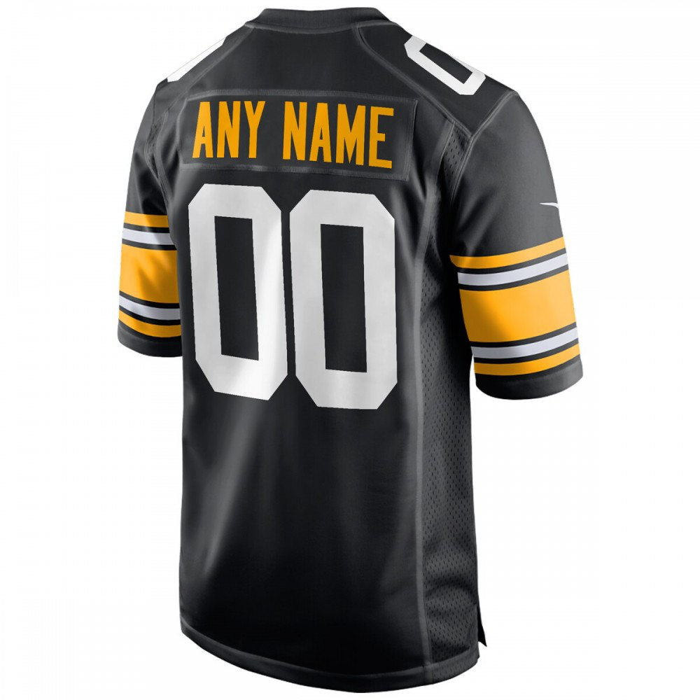 Pittsburgh Steelers Nike Alternate Custom Game Jersey - Black-Profan Arena