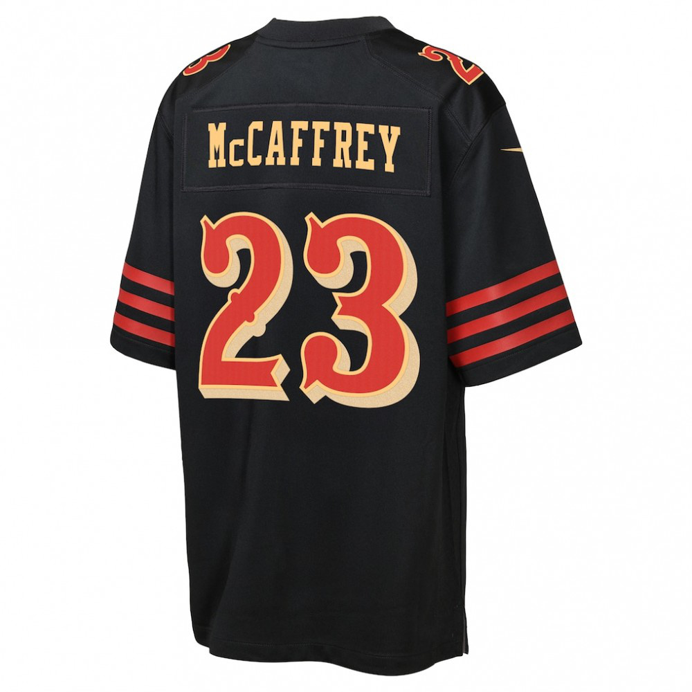 Christian McCaffrey San Francisco 49ers Nike Youth 2025 Rivalries Collection Game Jersey - Black-Profan Arena