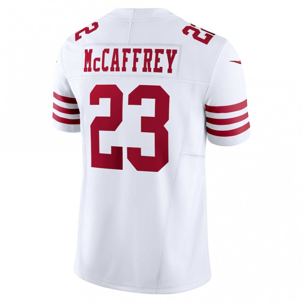 Christian McCaffrey San Francisco 49ers Nike Vapor F.U.S.E. Limited Jersey - White-Profan Arena