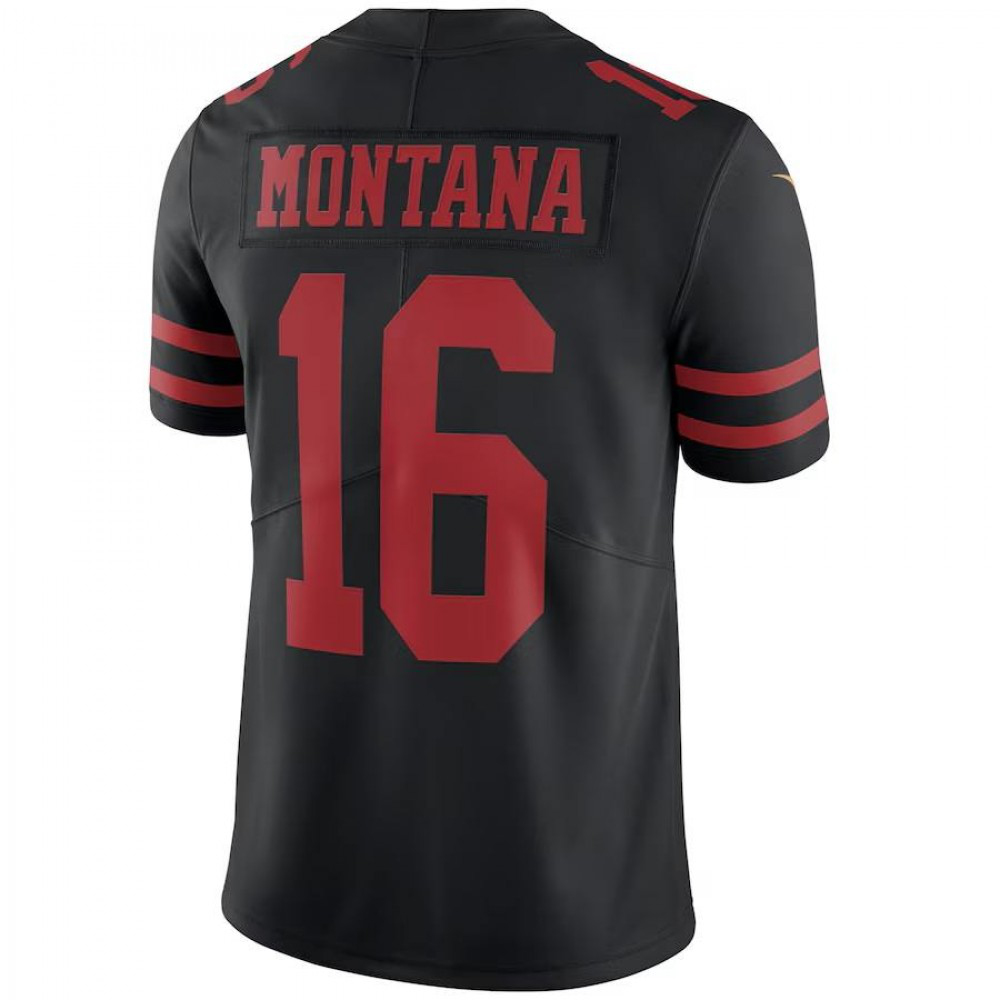 Joe Montana San Francisco 49ers Nike Vapor Limited Jersey - Black-Profan Arena
