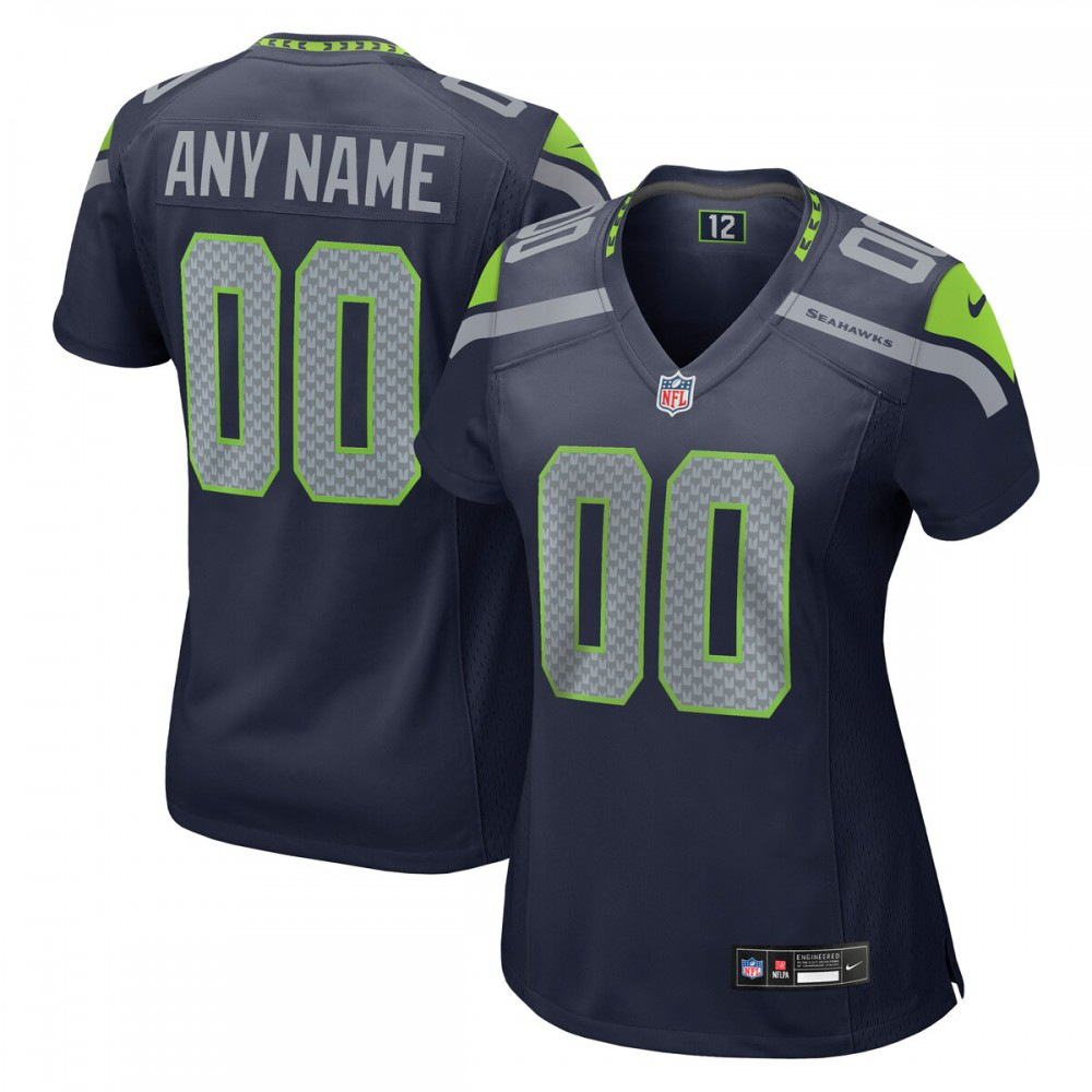 Seattle Seahawks Nike Women's Custom Game Jersey - College Navy-Profan Arena
