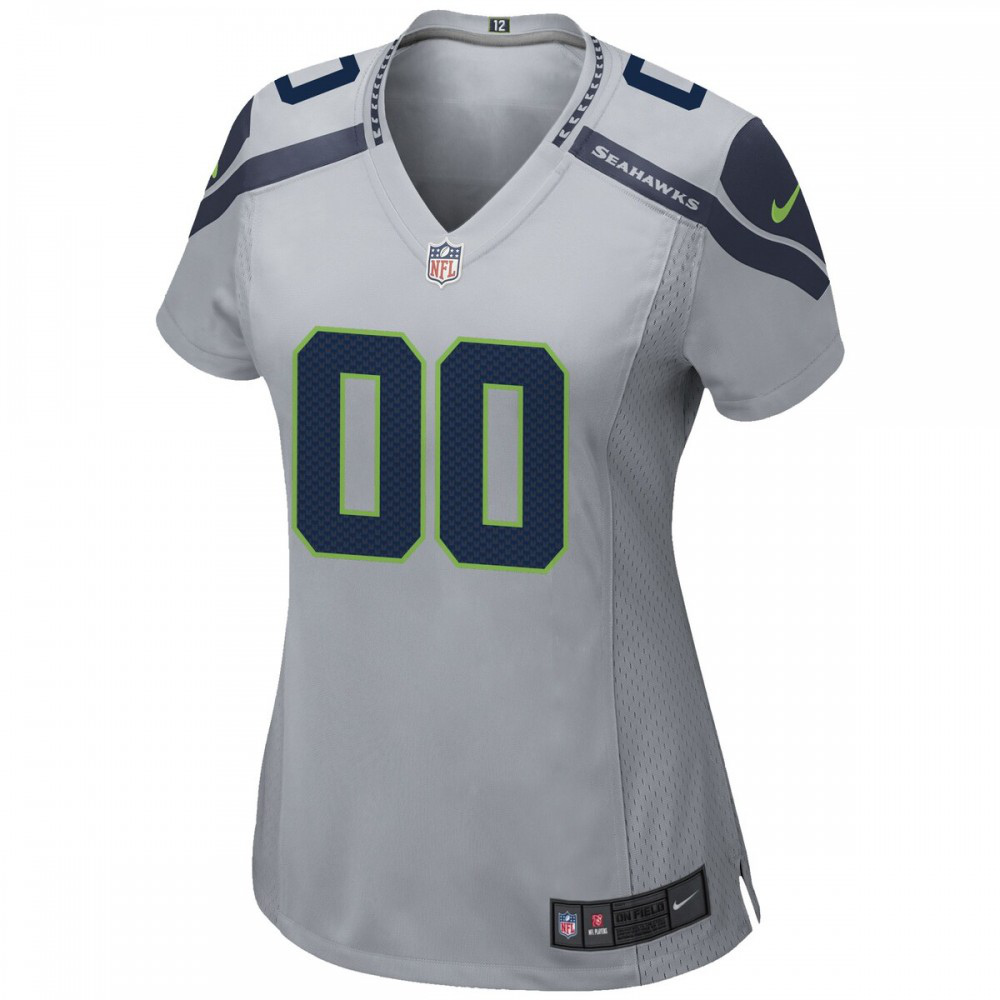 Seattle Seahawks Nike Women's Alternate Custom Game Jersey - Gray-Profan Arena
