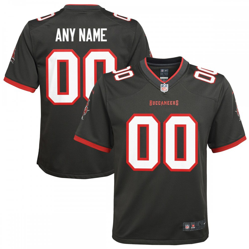 Tampa Bay Buccaneers Nike Youth Alternate Custom Game Jersey - Pewter-Profan Arena