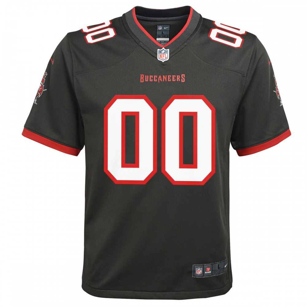 Tampa Bay Buccaneers Nike Youth Alternate Custom Game Jersey - Pewter-Profan Arena