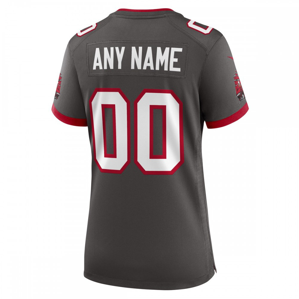 Tampa Bay Buccaneers Nike Women's Alternate Custom Game Jersey - Pewter-Profan Arena