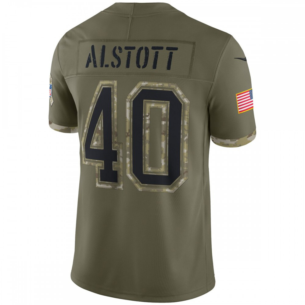 Mike Alstott Tampa Bay Buccaneers 2022 Salute To Service Retired Player Limited Jersey - Olive-Profan Arena
