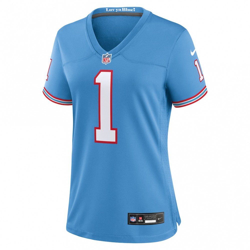 Cam Ward Tennessee Titans Nike Women's 2025 NFL Draft 2nd Alternate Game Jersey - Light Blue-Profan Arena