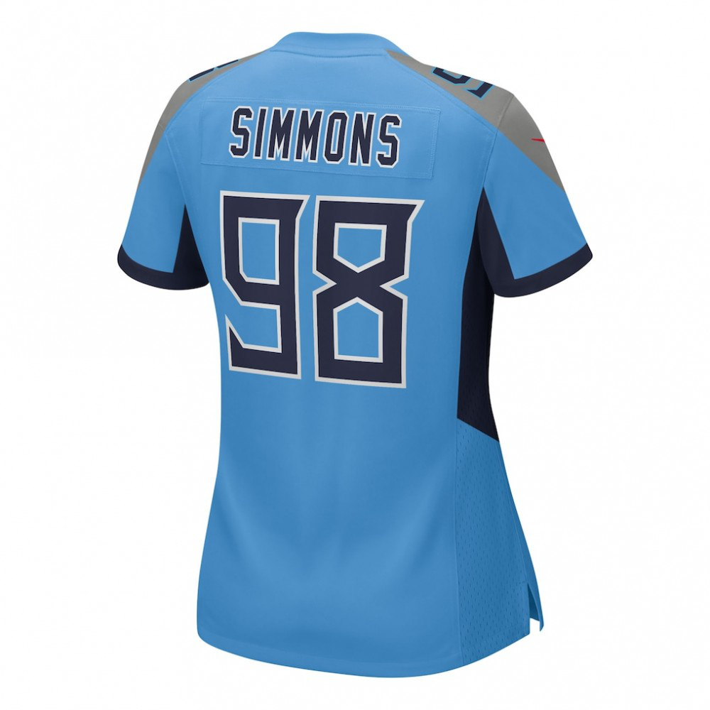 Jeffery Simmons Tennessee Titans Nike Women's Team Game Jersey - Light Blue-Profan Arena