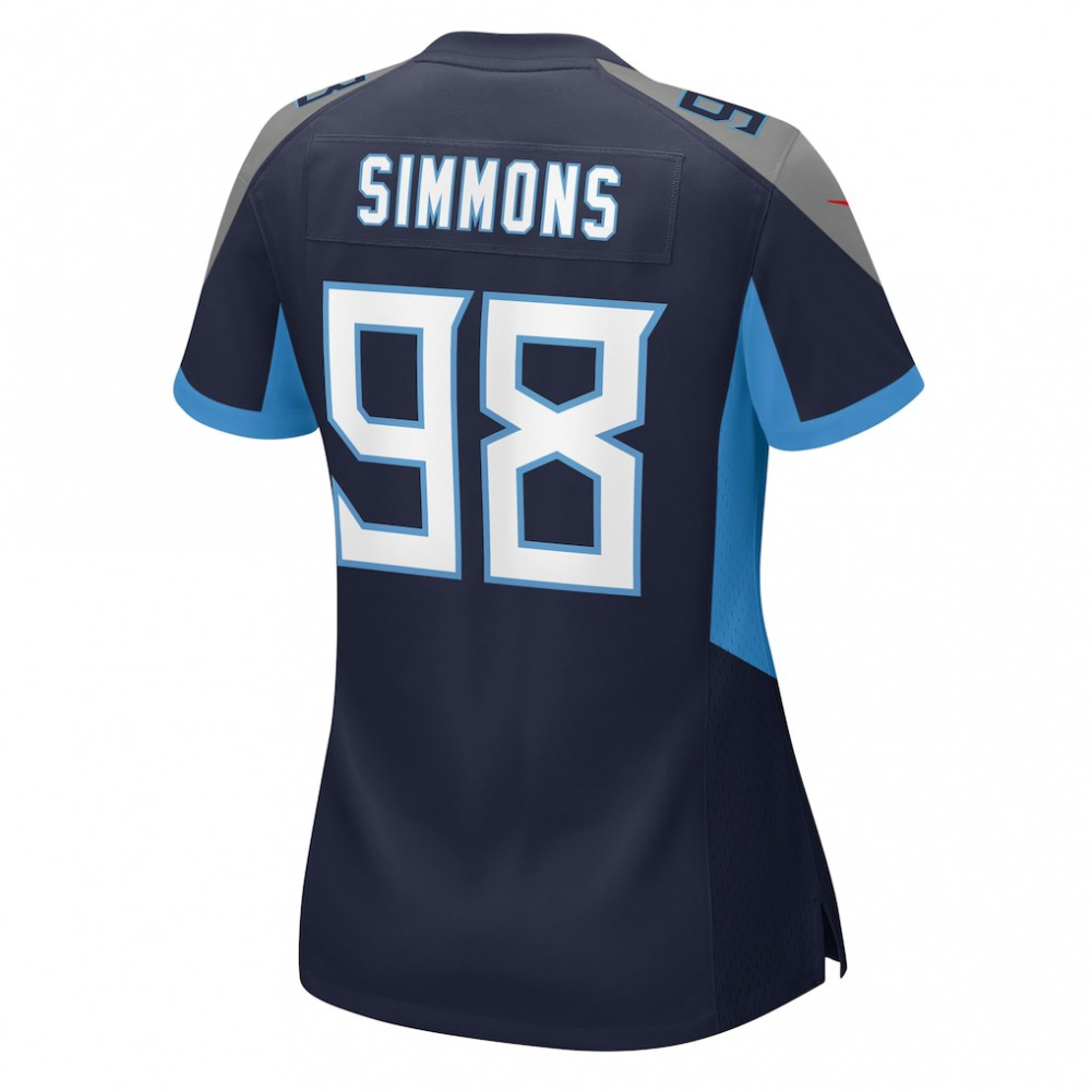 Jeffery Simmons Tennessee Titans Nike Women's Alternate Game Jersey - Navy-Profan Arena