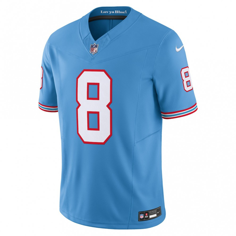 Will Levis Tennessee Titans Nike Alternate Oilers Throwback Vapor F.U.S.E. Limited Jersey - Light Blue-Profan Arena