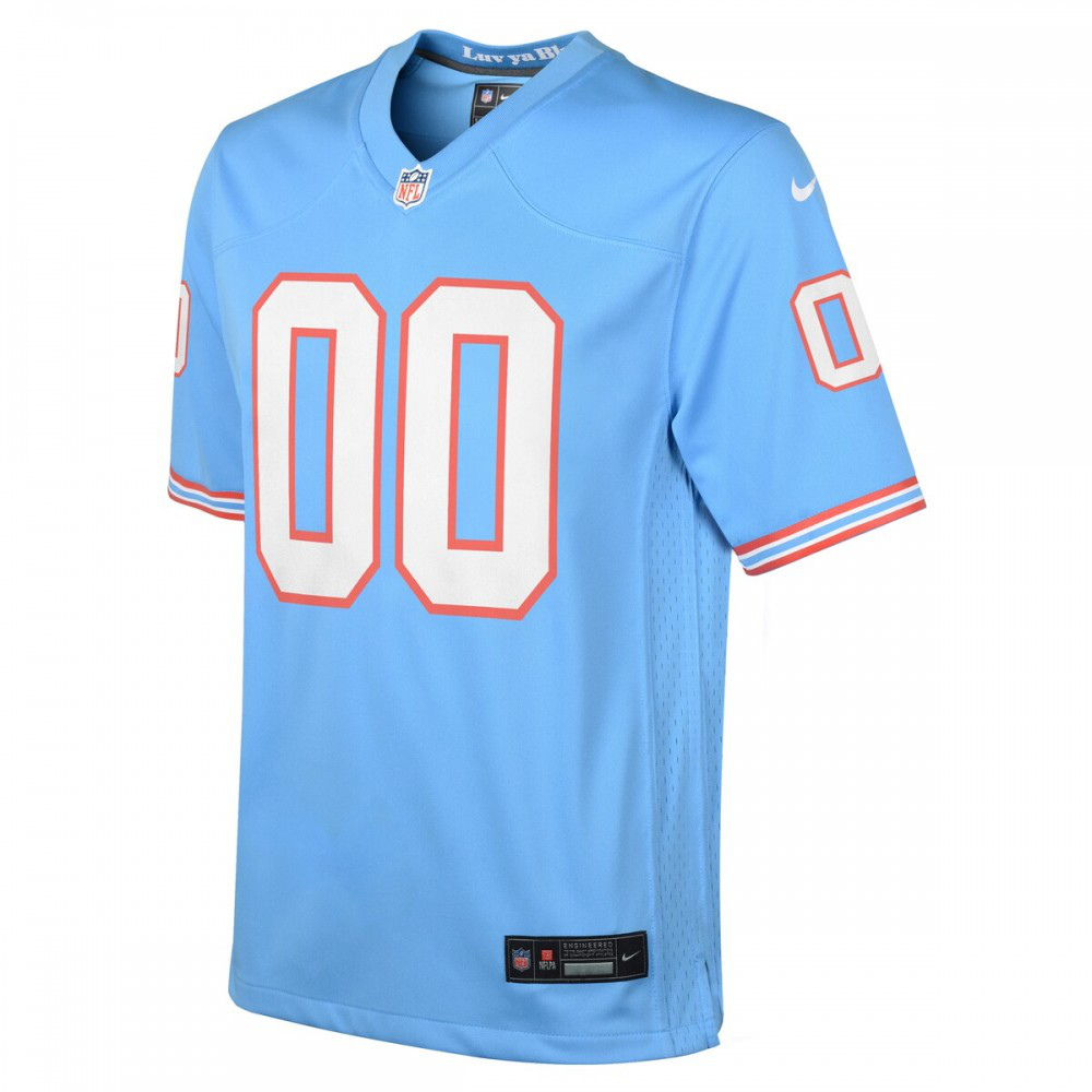 Tennessee Titans Nike Youth Oilers Throwback Custom Game Jersey - Light Blue-Profan Arena