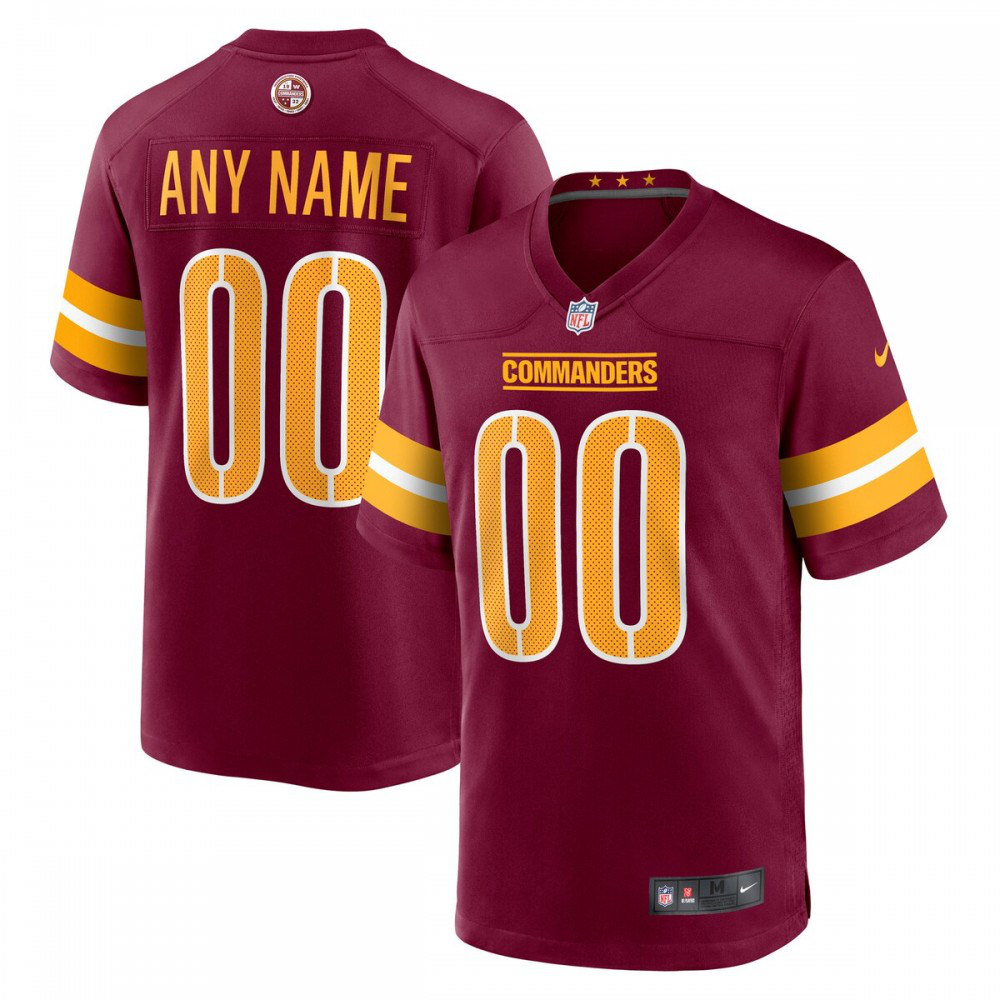 Washington Commanders Nike Game Custom Player Jersey - Burgundy-Profan Arena