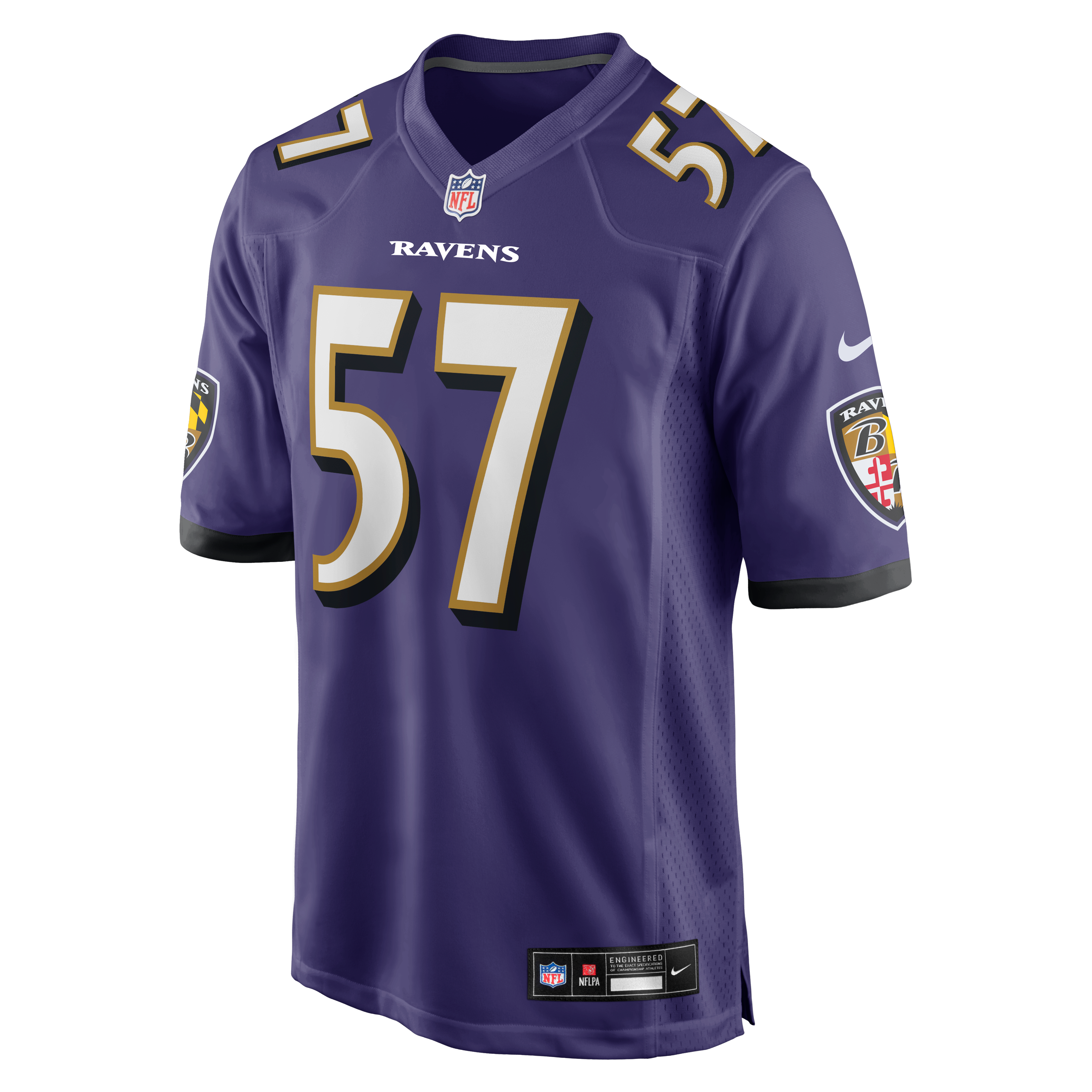 Bart Scott Baltimore Ravens Player Game Jersey - Purple
