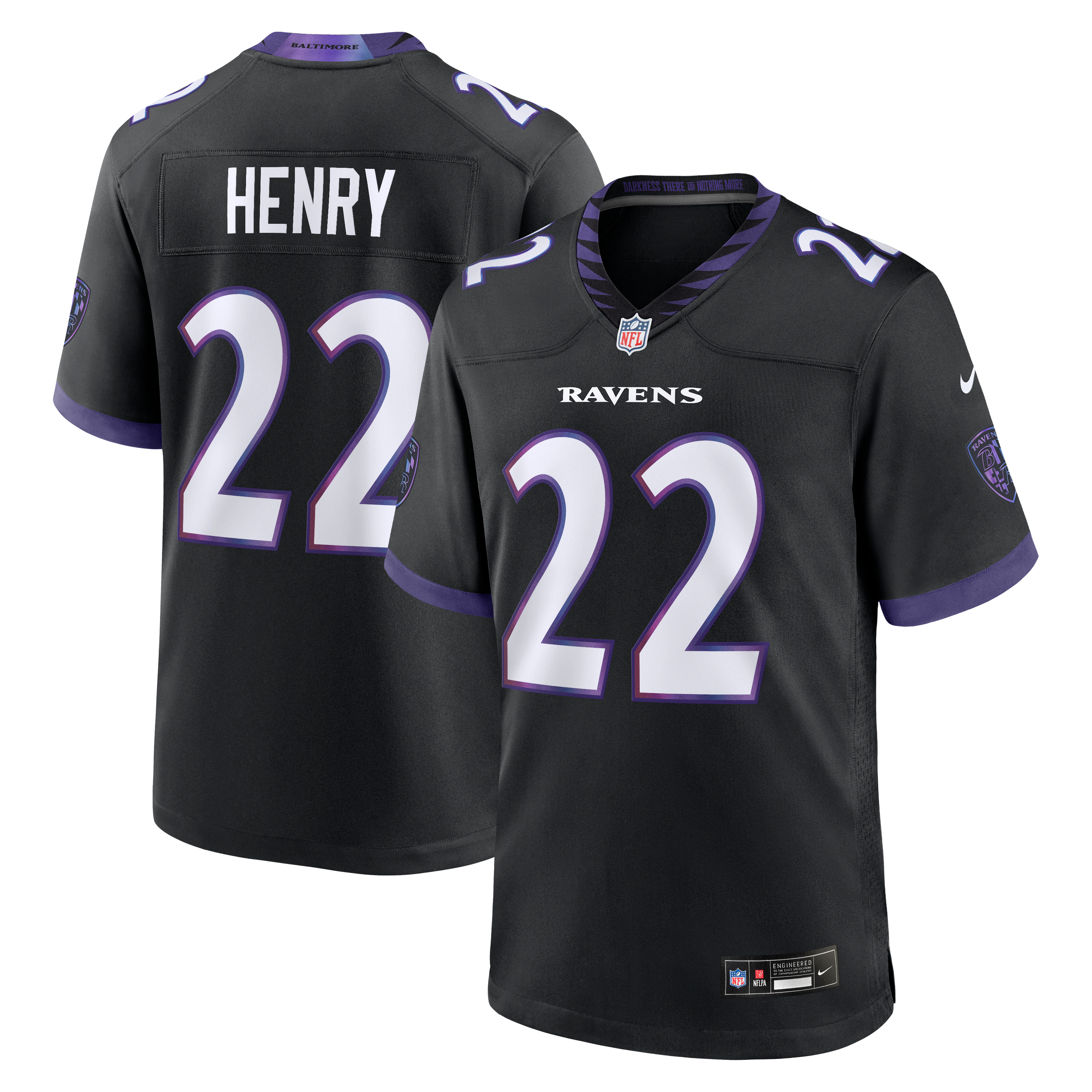 Derrick Henry Baltimore Ravens Alternate Game Jersey - Black