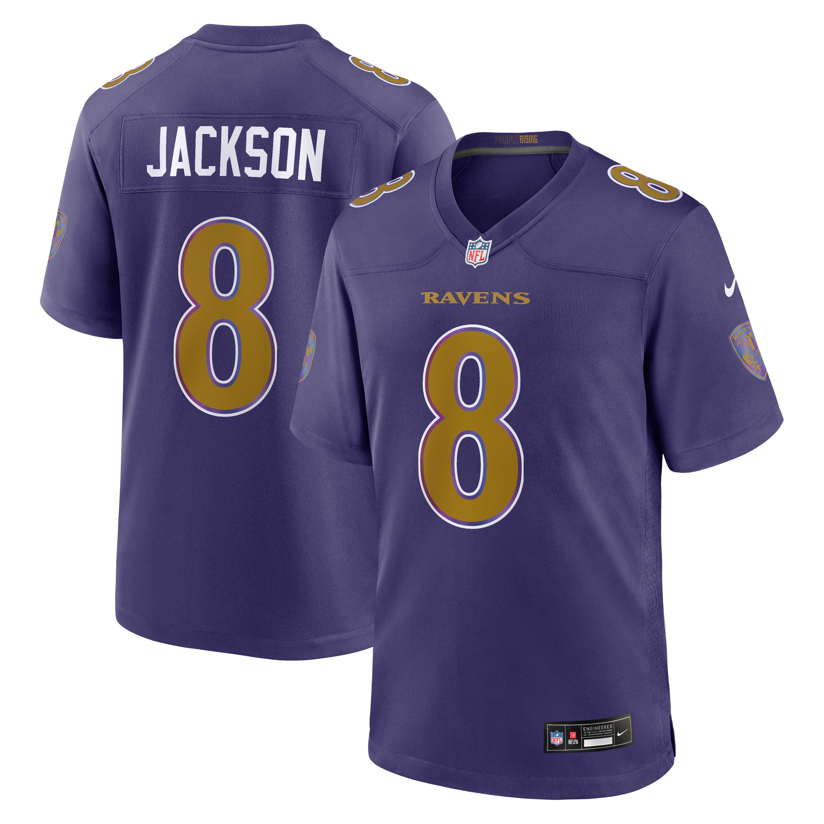 Lamar Jackson Baltimore Ravens Alternate Game Jersey - Purple