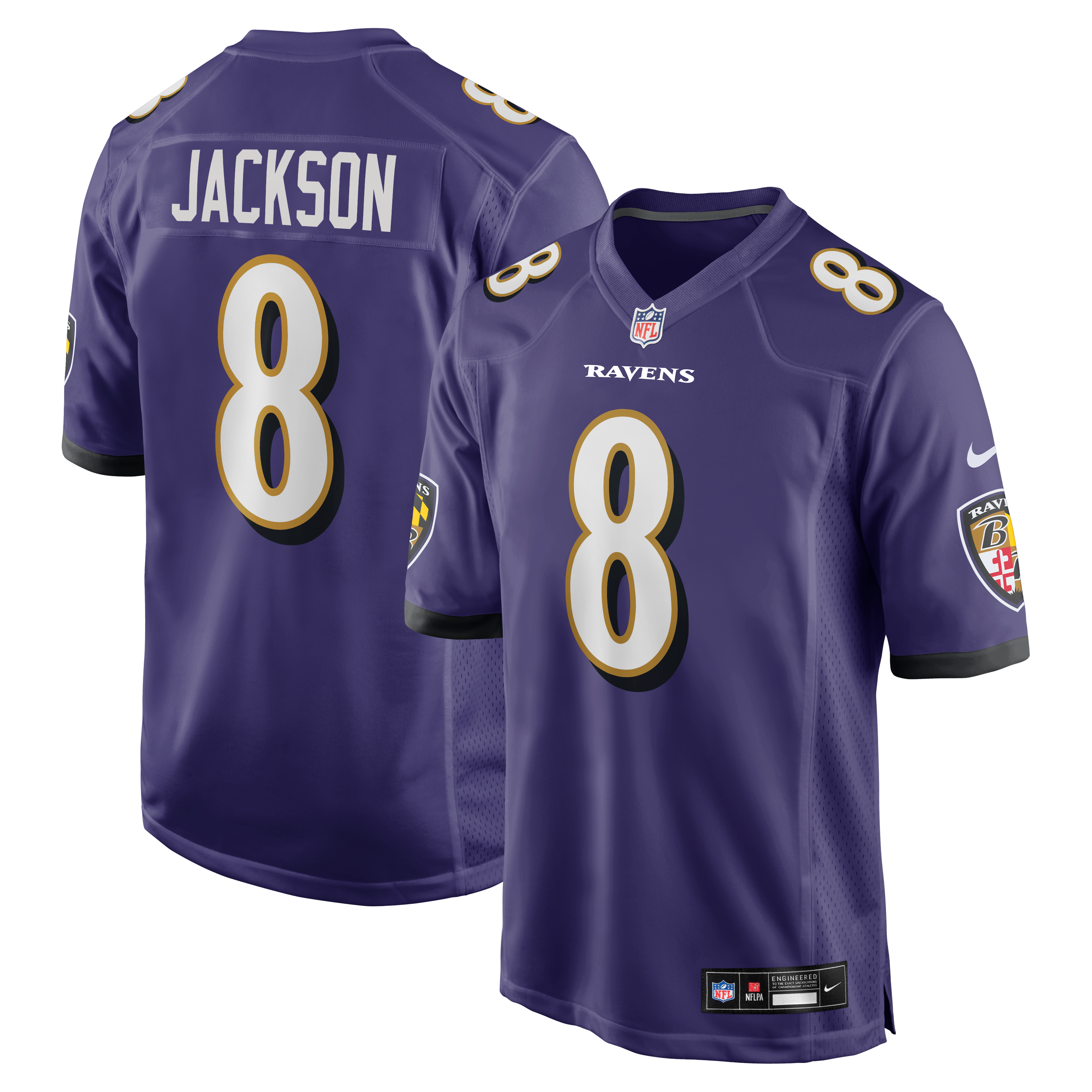 Lamar Jackson Baltimore Ravens Game Jersey - Purple